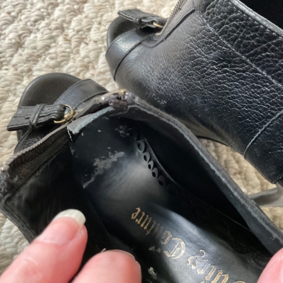 Juicy Couture black bootie heels - size 7M - Picture 5 of 6